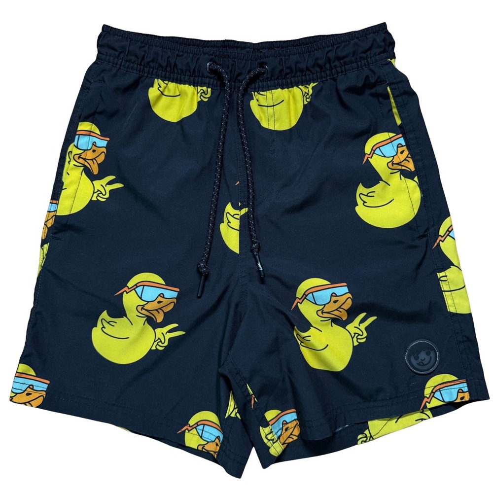 Neff Rubber Duck Black & Yellow Swim Shorts